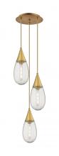  113-450-1P-BB-G450-6SCL - Malone - 3 Light - 14 inch - Brushed Brass - Multi Pendant