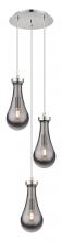  113-451-1P-PN-G451-5SM - Owego - 3 Light - 13 inch - Polished Nickel - Multi Pendant