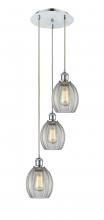  113B-3P-PC-G82 - Eaton - 3 Light - 12 inch - Polished Chrome - Cord Hung - Multi Pendant