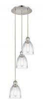  113B-3P-PN-G442 - Brookfield - 3 Light - 12 inch - Polished Nickel - Cord Hung - Multi Pendant