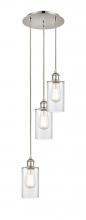  113B-3P-PN-G802 - Clymer - 3 Light - 10 inch - Polished Nickel - Cord Hung - Multi Pendant