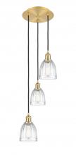  113B-3P-SG-G442 - Brookfield - 3 Light - 12 inch - Satin Gold - Cord Hung - Multi Pendant