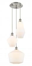  113B-3P-SN-G651-MU - Cindyrella 3 Light 14 inch Multi-Pendant