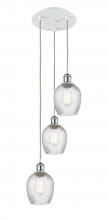  113B-3P-WPC-G292 - Salina - 3 Light - 12 inch - White Polished Chrome - Cord Hung - Multi Pendant