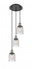  113F-3P-BAB-G54 - Cone - 3 Light - 12 inch - Black Antique Brass - Cord hung - Multi Pendant