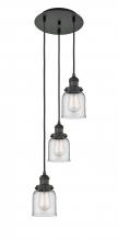  113F-3P-BK-G52 - Cone - 3 Light - 12 inch - Matte Black - Cord hung - Multi Pendant