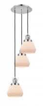  113F-3P-PN-G171 - Fulton - 3 Light - 14 inch - Polished Nickel - Cord hung - Multi Pendant