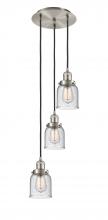  113F-3P-SN-G54 - Cone - 3 Light - 12 inch - Brushed Satin Nickel - Cord hung - Multi Pendant