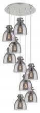  119-410-1PS-PN-G412-8SM - Newton Bell - 9 Light - 22 inch - Polished Nickel - Multi Pendant