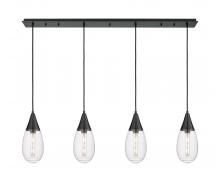  124-450-1P-BK-G450-6SCL - Malone - 4 Light - 50 inch - Matte Black - Linear Pendant