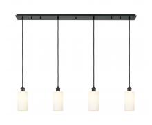  124B-4P-BK-G434-7WH - Crown Point - 4 Light - 49 inch - Matte Black - Linear Pendant