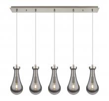  125-451-1P-SN-G451-5SM - Owego - 5 Light - 37 inch - Brushed Satin Nickel - Linear Pendant