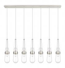  127-452-1P-PN-G452-4CL - Milan - 7 Light - 48 inch - Polished Nickel - Linear Pendant