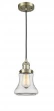  201C-AB-G192 - Bellmont - 1 Light - 6 inch - Antique Brass - Cord hung - Mini Pendant