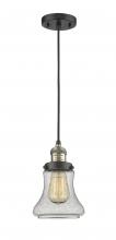  201C-BAB-G194 - Bellmont - 1 Light - 6 inch - Black Antique Brass - Cord hung - Mini Pendant