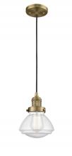  201C-BB-G324 - Olean - 1 Light - 7 inch - Brushed Brass - Cord hung - Mini Pendant