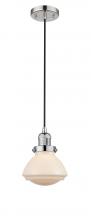  201C-PN-G321 - Olean - 1 Light - 7 inch - Polished Nickel - Cord hung - Mini Pendant