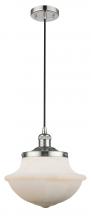  201C-PN-G541 - Oxford - 1 Light - 12 inch - Polished Nickel - Cord hung - Mini Pendant