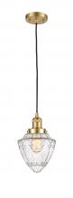  201C-SG-G664-7 - Bullet - 1 Light - 7 inch - Satin Gold - Cord hung - Mini Pendant