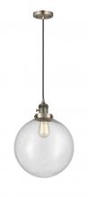  201CSW-AB-G204-12 - Beacon - 1 Light - 12 inch - Antique Brass - Cord hung - Mini Pendant