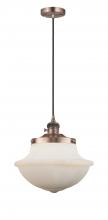  201CSW-AC-G541 - Oxford - 1 Light - 12 inch - Antique Copper - Cord hung - Mini Pendant