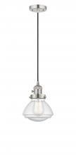  201CSW-PN-G324 - Olean - 1 Light - 7 inch - Polished Nickel - Cord hung - Mini Pendant