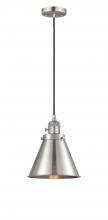 Innovations Lighting 201CSW-SN-M13-SN - Appalachian - 1 Light - 8 inch - Brushed Satin Nickel - Cord hung - Mini Pendant