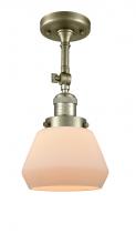  201F-AB-G171 - Fulton - 1 Light - 7 inch - Antique Brass - Semi-Flush Mount