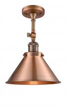  201F-AC-M10-AC - Briarcliff - 1 Light - 10 inch - Antique Copper - Semi-Flush Mount