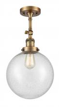  201F-BB-G204-10 - Beacon - 1 Light - 10 inch - Brushed Brass - Semi-Flush Mount