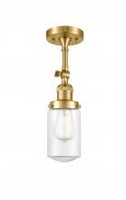  201F-SG-G312 - Dover - 1 Light - 5 inch - Satin Gold - Semi-Flush Mount