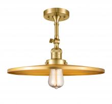  201F-SG-MFR-SG-16 - Railroad - 1 Light - 16 inch - Satin Gold - Semi-Flush Mount