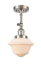  201F-SN-G531 - Oxford - 1 Light - 7 inch - Brushed Satin Nickel - Semi-Flush Mount