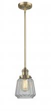  201S-BB-G142 - Chatham - 1 Light - 7 inch - Brushed Brass - Stem Hung - Mini Pendant