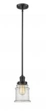  201S-OB-G184 - Canton - 1 Light - 7 inch - Oil Rubbed Bronze - Stem Hung - Mini Pendant