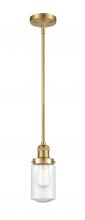  201S-SG-G314 - Dover - 1 Light - 5 inch - Satin Gold - Stem Hung - Mini Pendant