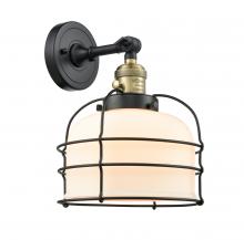  203SW-BAB-G71-CE - Bell Cage - 1 Light - 9 inch - Black Antique Brass - Sconce