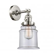  203SW-PN-G182 - Canton - 1 Light - 7 inch - Polished Nickel - Sconce