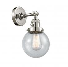  203SW-PN-G204-6-LED - Beacon - 1 Light - 6 inch - Polished Nickel - Sconce