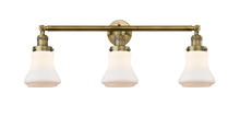  205-BB-G191 - Bellmont - 3 Light - 30 inch - Brushed Brass - Bath Vanity Light