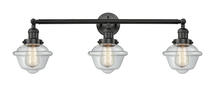  205-BK-G532 - Oxford - 3 Light - 34 inch - Matte Black - Bath Vanity Light