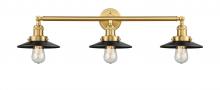  205-SG-M6 - Railroad - 3 Light - 32 inch - Satin Gold - Bath Vanity Light