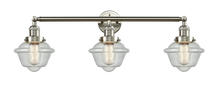  205-SN-G534 - Oxford - 3 Light - 34 inch - Brushed Satin Nickel - Bath Vanity Light