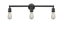  205-BK - Bare Bulb - 3 Light - 30 inch - Matte Black - Bath Vanity Light