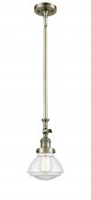  206-AB-G322 - Olean - 1 Light - 7 inch - Antique Brass - Stem Hung - Mini Pendant