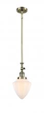  206-AB-G661-7 - Bullet - 1 Light - 7 inch - Antique Brass - Stem Hung - Mini Pendant