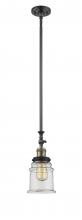  206-BAB-G182 - Canton - 1 Light - 6 inch - Black Antique Brass - Stem Hung - Mini Pendant