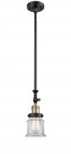  206-BAB-G182S - Canton - 1 Light - 5 inch - Black Antique Brass - Stem Hung - Mini Pendant