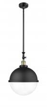  206-BAB-HFS-122-BK - Hampden - 1 Light - 13 inch - Black Antique Brass - Stem Hung - Pendant