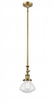  206-BB-G324 - Olean - 1 Light - 7 inch - Brushed Brass - Stem Hung - Mini Pendant